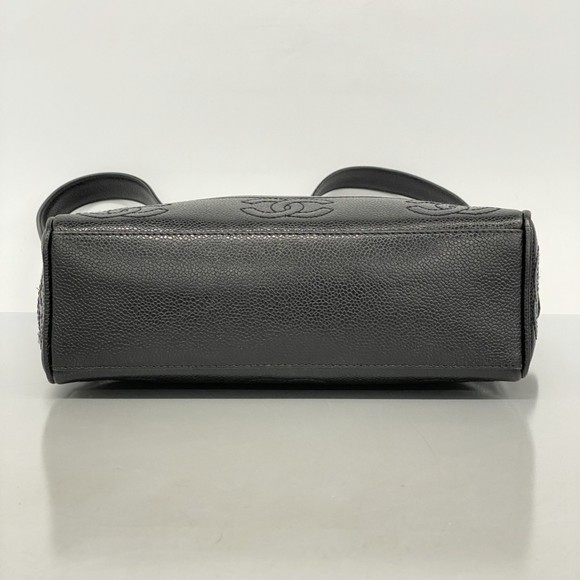 Chanel Triple Coco Chain Shoulder Bag in Caviar Skin, Black, Women's - Picture 3 of 10